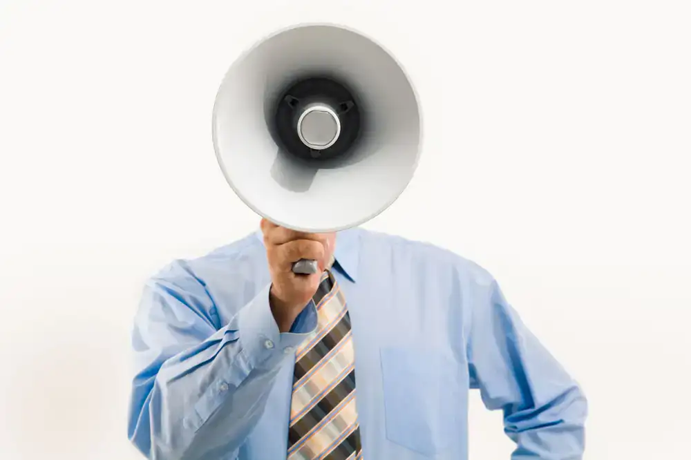 Student practicing speaking out loud